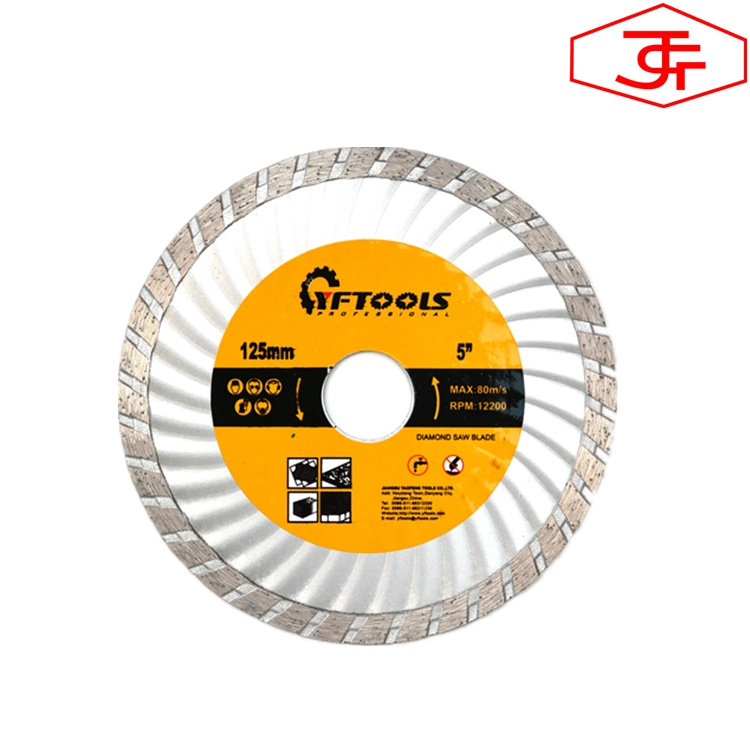 7 Inch 180mm Wave Turbo Diamond Cutting Saw Blade for Concrete