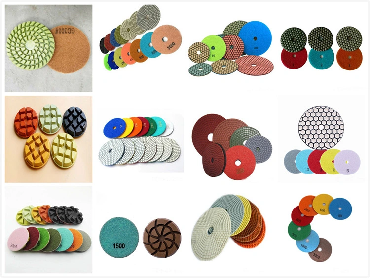 4 Inch 5 Step Diamond Flexible Grinding Disc Polishing Pad for Granite Marble Stone Ceramic Tile Concrete