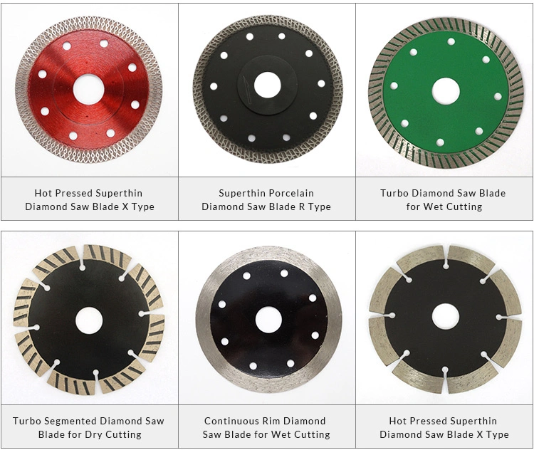 Diamond Saw Blade Cutting Disc 1.2mm Super Thin Turbo Disk for Angle Grinder Cutting Porcelain Tiles