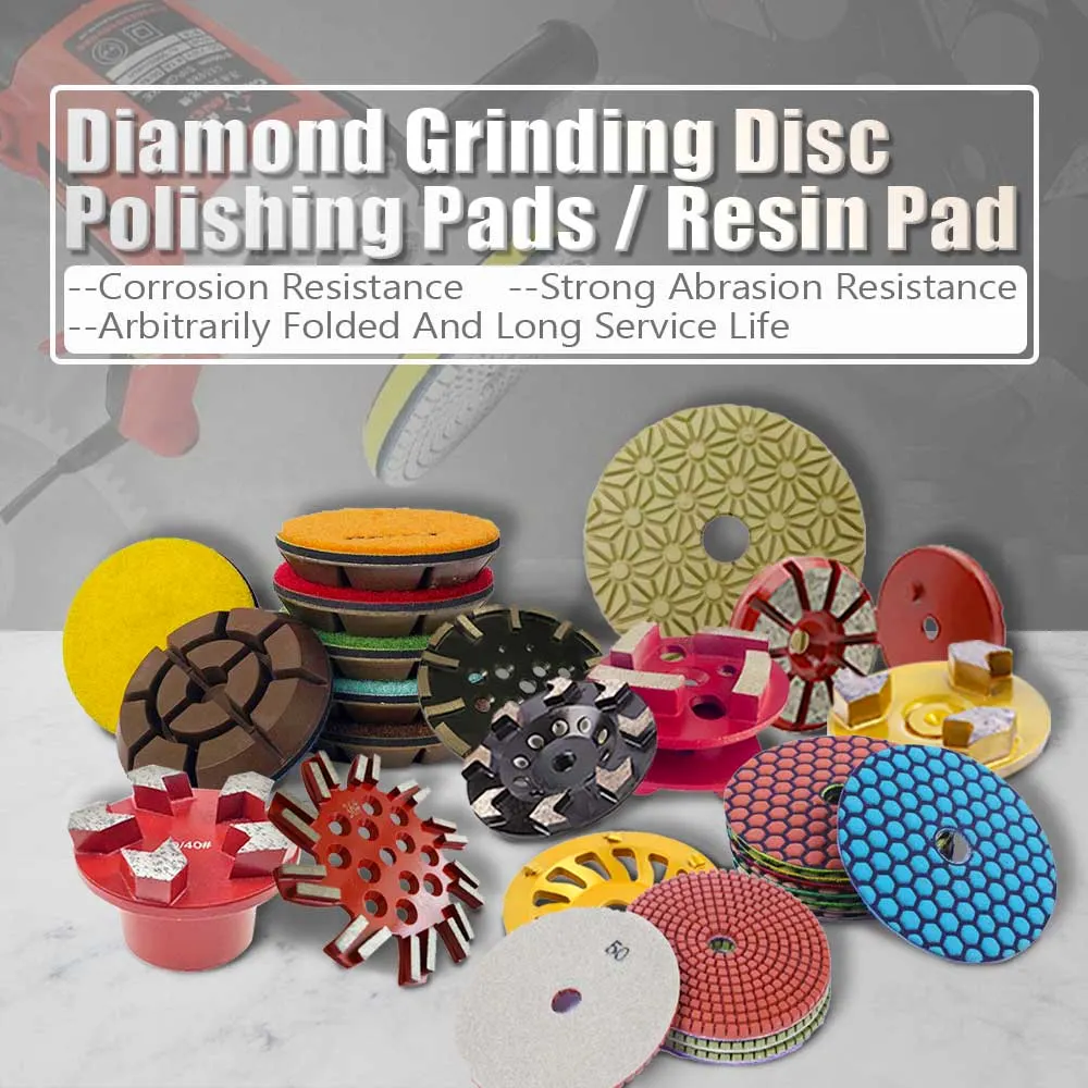 6mm Thickness 4 Inch D100mm Wet Polishing Pad Grinding Disc Resin Pads for Concrete and Terrazzo Floor