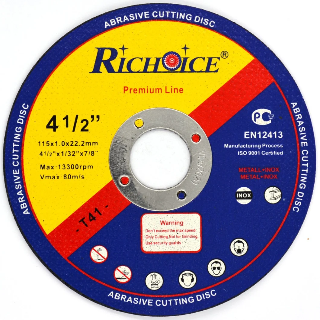 Richoice Diameter 50mm Thickness 6mm Bore 10mm T29 Abrasive Grinding Wheel for Cutting Metal